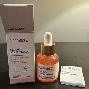 Biossance Squalane Vitamin C Rose Oil 15 ml .5 oz Large Travel Size NIB